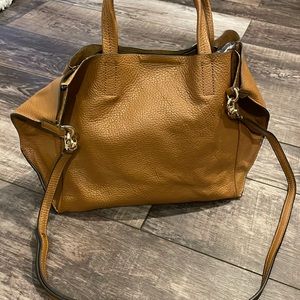 Banana Republic Brown Leather Small Slouch Tote